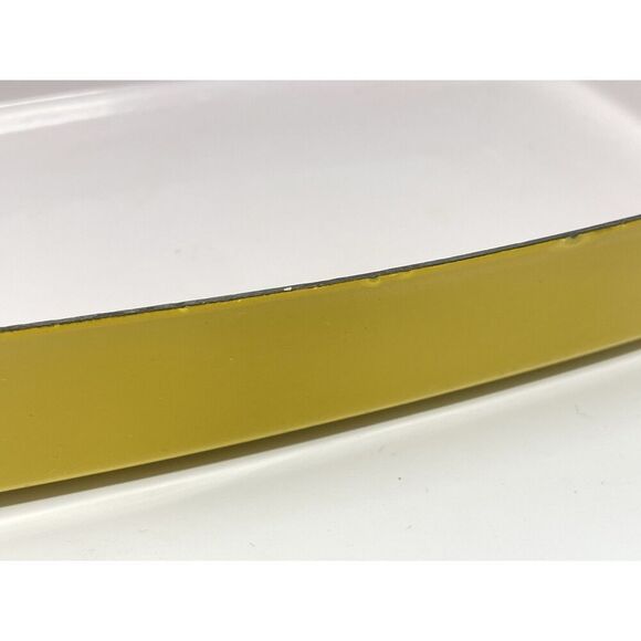 Dansk Vintage Kobenstyle IHQ Yellow Sungold Enamel Baker Casserole France 11x8” - Picture 9 of 9